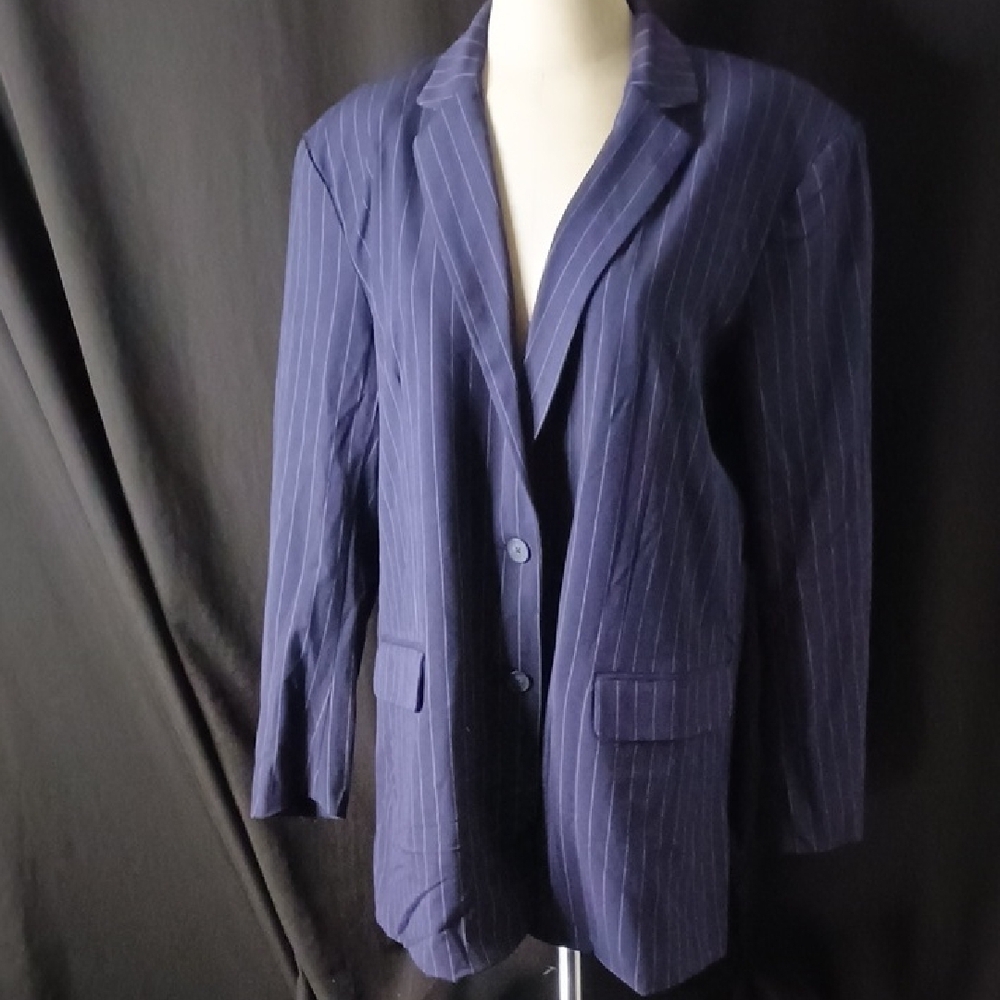 Navy Pinstripe Women's Blazer
